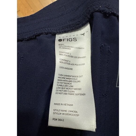 FIGS Size L/P Zamora Jogger Scrub Pants Navy Blue - Picture 7 of 7